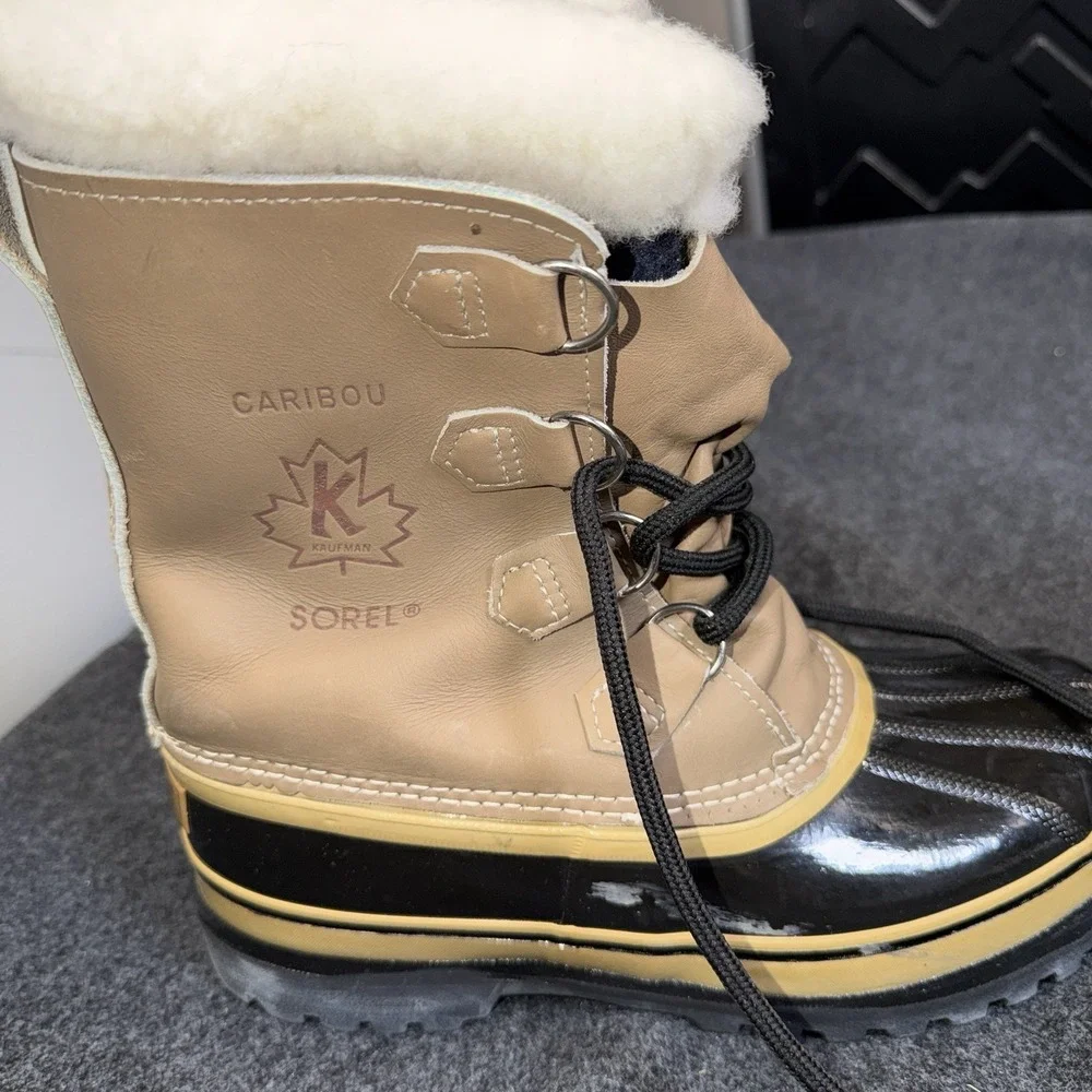 Vintage‎ Sorel Kaufman Caribou Snow Boots Women's Size 8 Made in Canada.